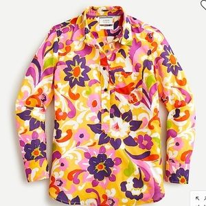 J Crew Collection Classic-fit popover Ratti® curly floral